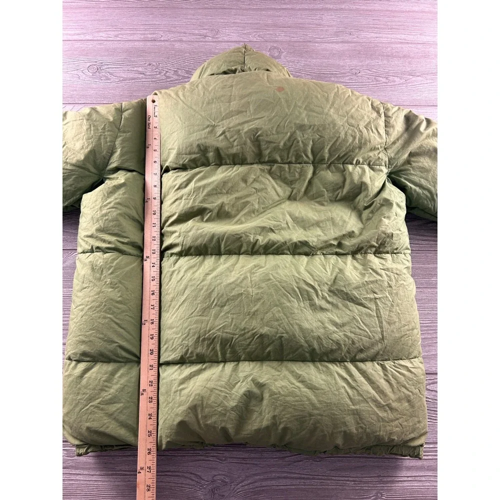 Vintage Sporthaus Schuster Puffer Jacket Green Down Filled Quilted Coat Munich